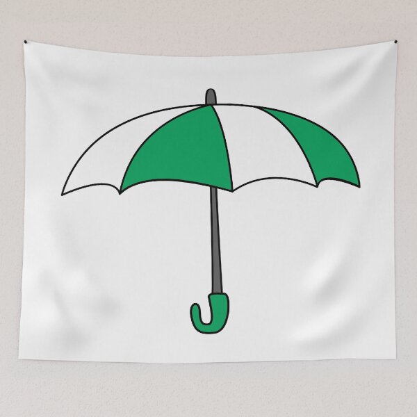 Item preview, Green and white umbrella designed and sold by Wolagno.
