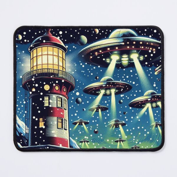 Item preview, lighthouse and ufo s designed and sold by Dogandesighn.
