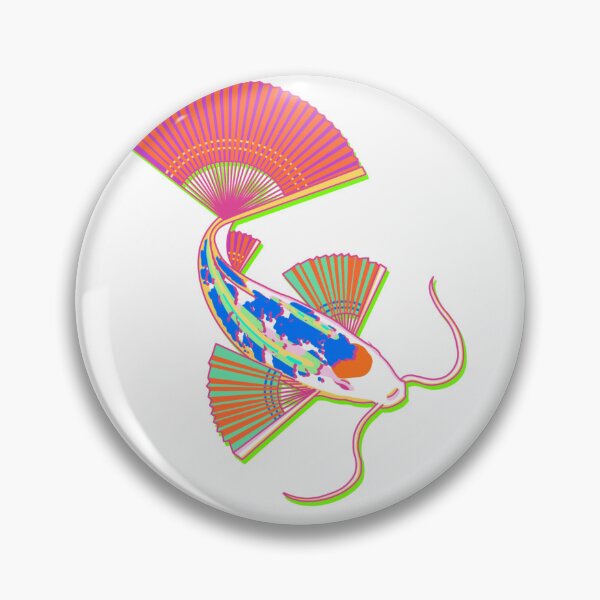 Item preview,  White Koi hand fan designed and sold by Radicalyul.