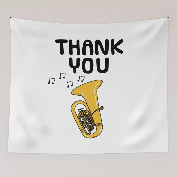Artikelvorschau, Tuba Danke Musiklehrer Tubaist Blechbläser Musiker entworfen und verkauft von doodlerob.