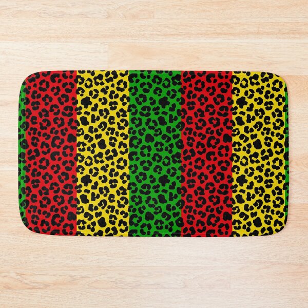 Item preview, Rasta Coloured Leopard Print Pattern designed and sold by HotHibiscus.