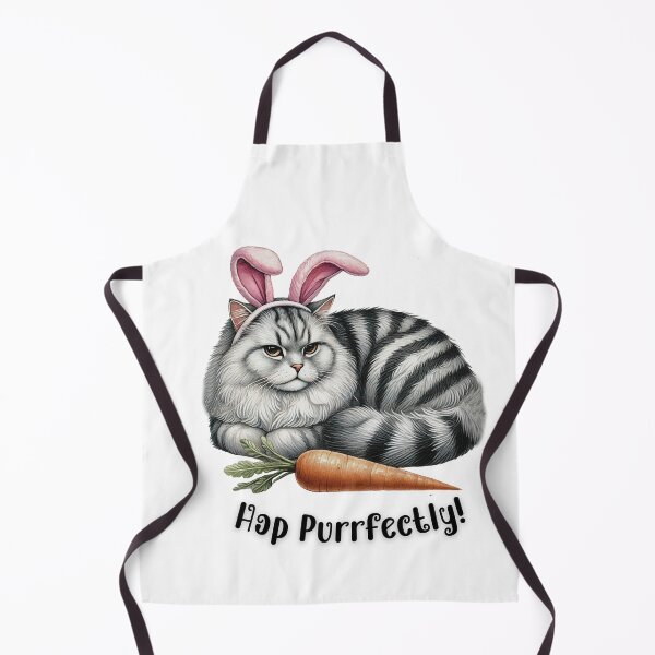 Item preview, Hop Perfectly Easter Cat & Carrot Playful Holiday Design designed and sold by Shabby Script Archive | Digital Designer .