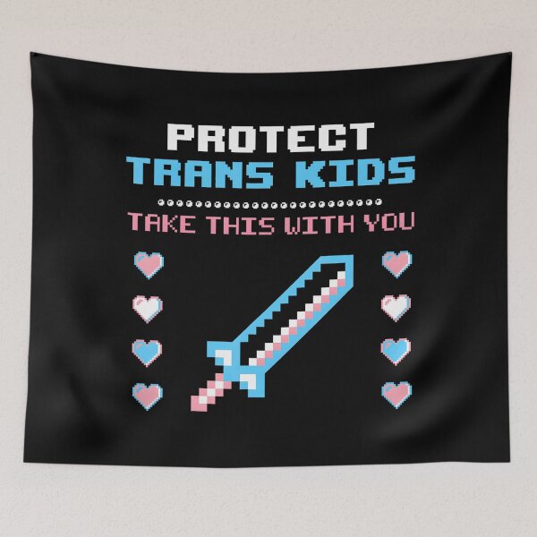 Item preview, Protect Trans Kids Sword Pride LGBT Trans designed and sold by Galactic-Sketch.