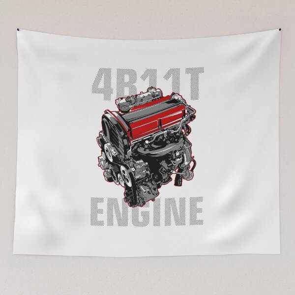 Item preview, 4B11T Engine - The Power of Mitsubishi's Turbocharged Heart Art designed and sold by Not Hugo.