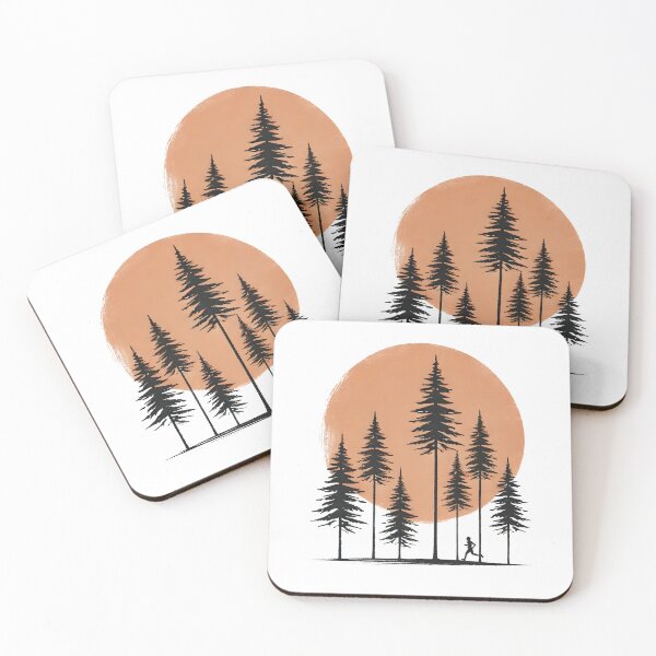 Item preview, Minimalist Trail Runner at Sunset designed and sold by ImaginPictura.