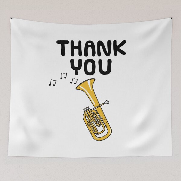 Artikelvorschau, Tenorhorn Danke Musiklehrer Blechbläser Musiker entworfen und verkauft von doodlerob.