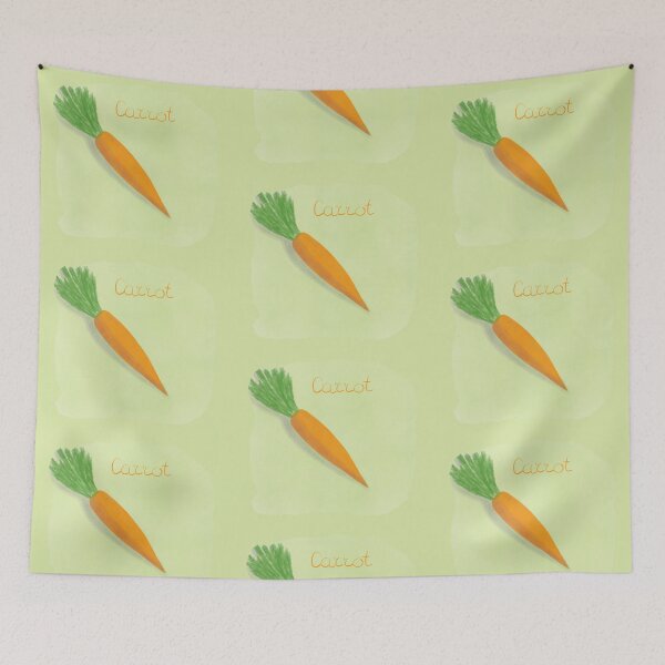 Item preview, Carrots on a green background designed and sold by Maria Monid.