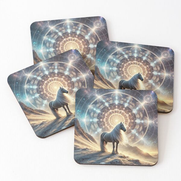 Item preview, Magic Mane Mystical Mandala Mountain Unicorn designed and sold by Fantasy Horseys.