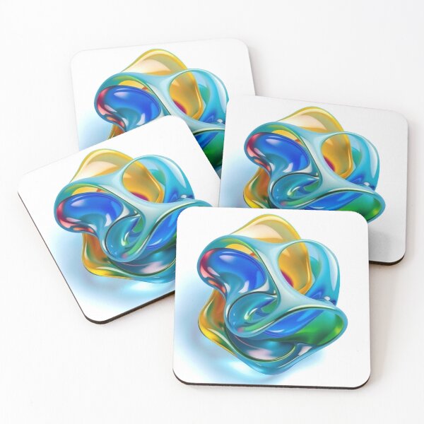 Item preview, modern abstract translucent flowing shape designed and sold by kbgraphicimages.