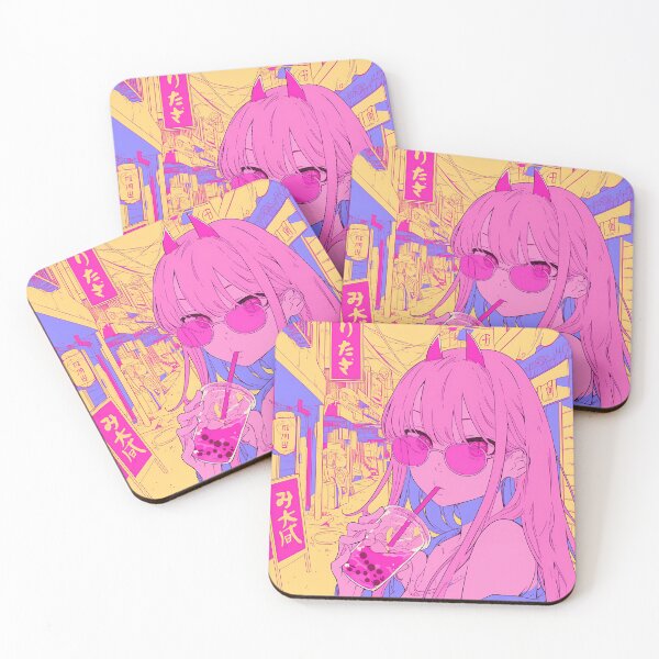 Item preview, Cute Fiend Boba Time Waifu Anime  designed and sold by AnimeArsenalPrints.