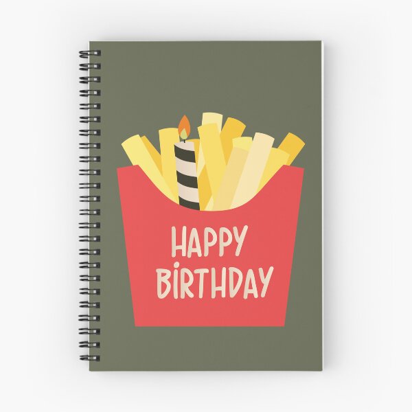 Item preview, Illustration Happy Birthday French Fries with Candle	 designed and sold by AlginaPugachova.