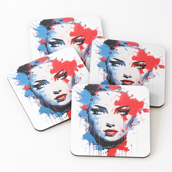 Item preview, Blue White and Red girls face designed and sold by ArDi9168.