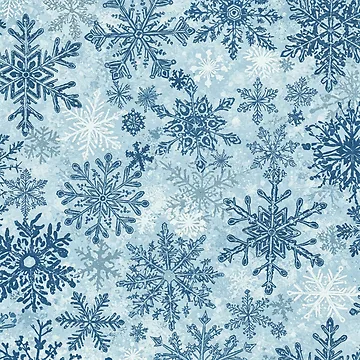 Artwork thumbnail, Delicate Winter Pattern with Snowflakes by Rui Fernandes