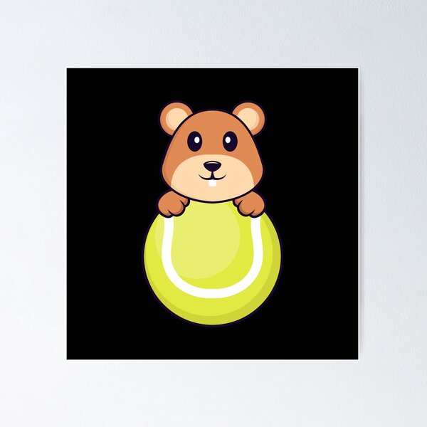 Item preview, Cute Squirrel Playing Tennis designed and sold by miaa-artistshop.
