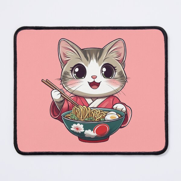 Item preview, Cute cat eating ramen designed and sold by dharanna.