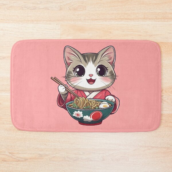 Item preview, Cute cat eating ramen designed and sold by dharanna.
