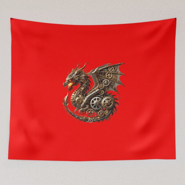 Item preview, Tytuł: Majestic Steampunk Dragon – Mechanical fantasy beast designed and sold by DesignsByHania.