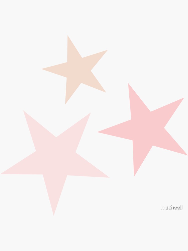 light pink stars Sticker for Sale by laineyrebecca