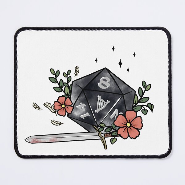 Item preview, Yasha Nydoorin d20 Dice Black Sparkles designed and sold by asiboe.
