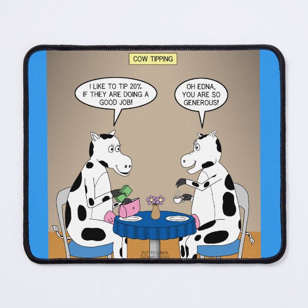 Item preview, Cow Tipping designed and sold by Out to Lunch Cartoons and More.