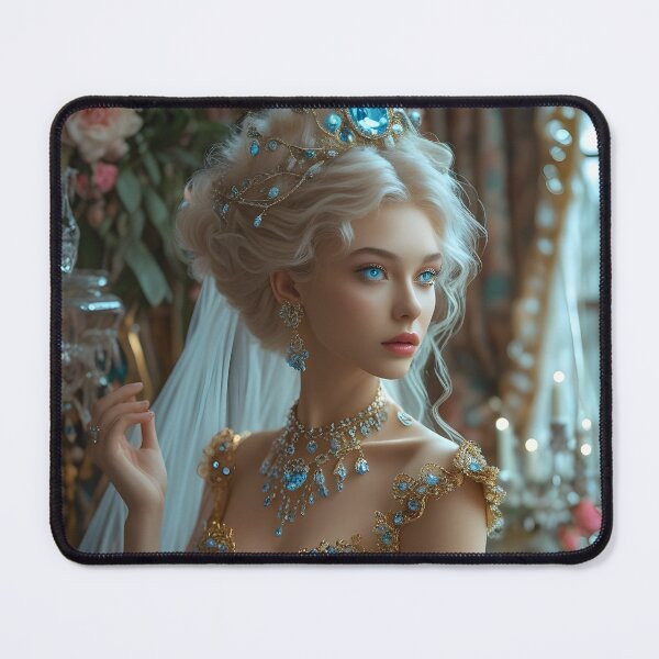 Item preview, Royal Queen With Blue Crystal Crown designed and sold by DreamagineArtDesign.