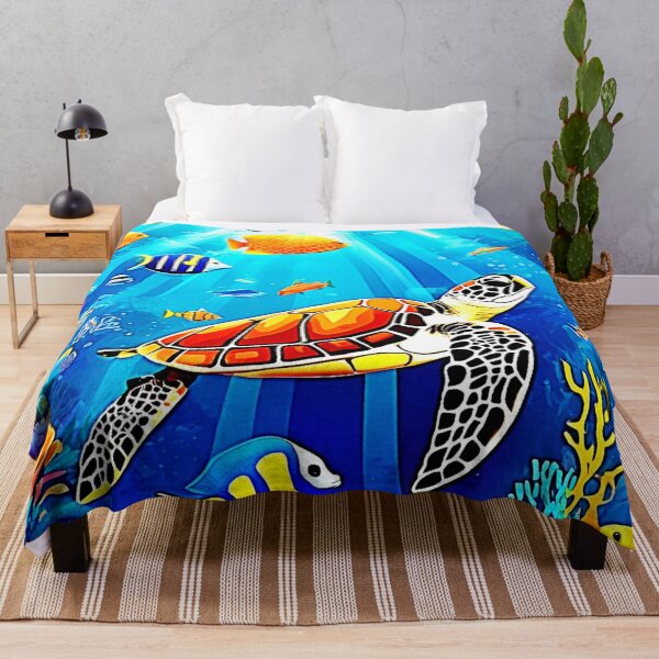 Item preview, Vibrant Reef: Turtle's Underwater Realm designed and sold by Health And Fitness Posts e-Store.