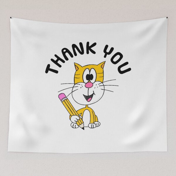 Item preview, School Cat Teacher Thank You Funny designed and sold by doodlerob.