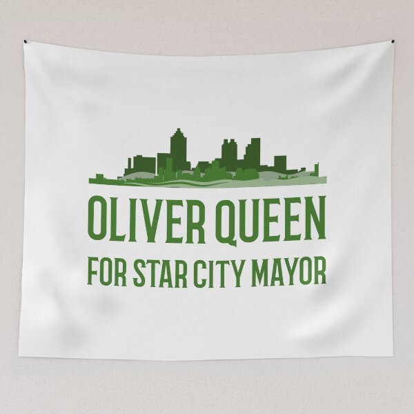 Item preview, Oliver Queen For Star City Mayor - Green Arrow Cityscape designed and sold by FangirlFuel.