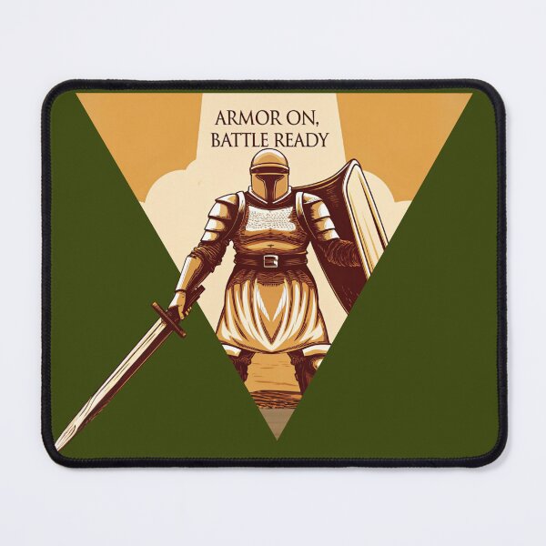 Item preview, Armor On, Battle Ready – Modern Warrior with the Armor of God designed and sold by digitalscrabble.