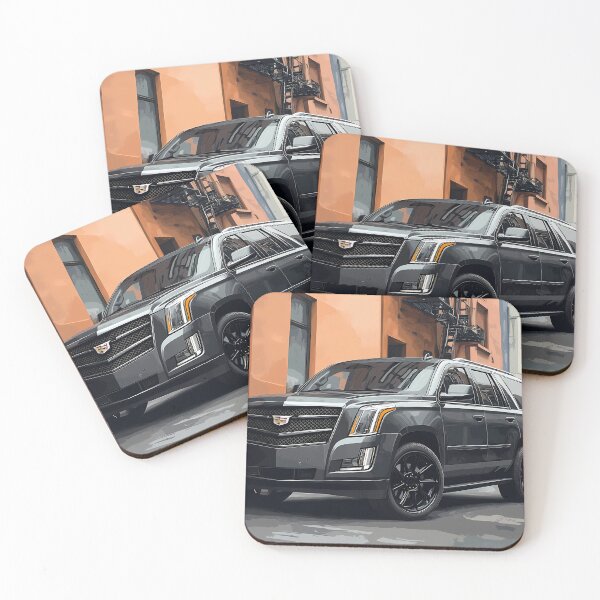 Item preview, "Grey Cadillac Escalade – Digital Pop Art Print" designed and sold by AutoPopStudio.