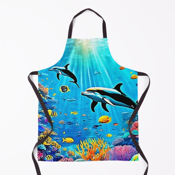 Item preview, Dolphins & Reef: Underwater Joy designed and sold by Health And Fitness Posts e-Store.