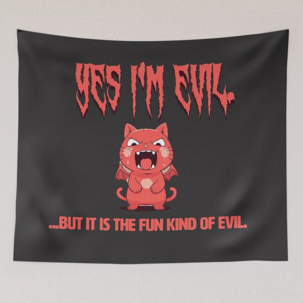 Item preview, Funny Cat Quotes Cute Evil designed and sold by La Loca.