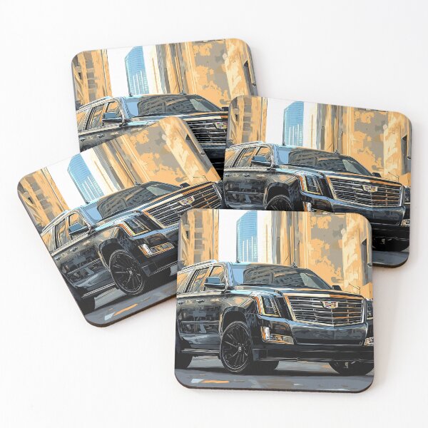 Item preview, "Grey Cadillac Escalade – Digital Pop Art Print" II designed and sold by AutoPopStudio.