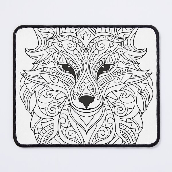 Item preview, Fox Coloring Page Pattern  designed and sold by DavidColoring.