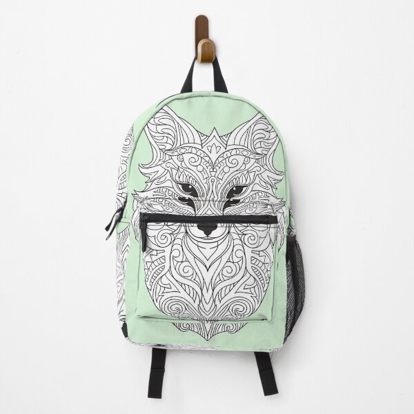 Item preview, Fox Coloring Page Pattern designed and sold by DavidColoring.