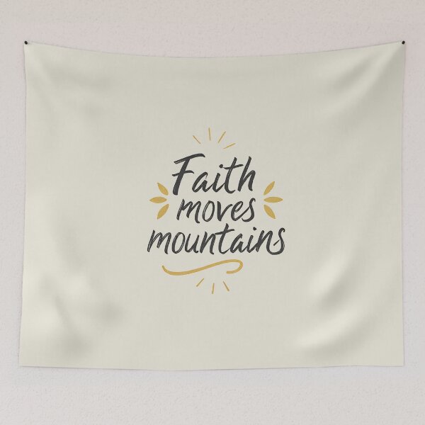 Item preview, Faith Moves Mountains – Inspirational Design  designed and sold by digitalscrabble.