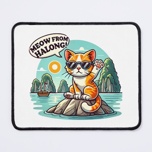 Item preview, Meow from Halong – Cute Explorer Cats designed and sold by ZepGiftShop.