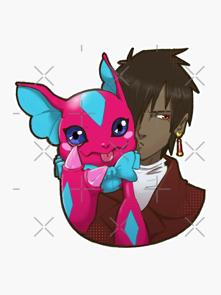 Imagen 3 de 3, Pegatina con la obra Digimon Liberator Owen Dreadnought, diseñada y vendida por XabimaruruArt.