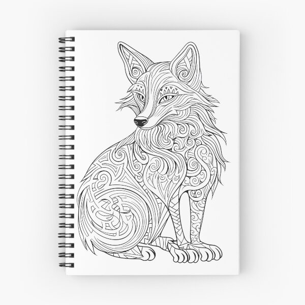 Item preview, Fox #2 Coloring Page Pattern  designed and sold by DavidColoring.