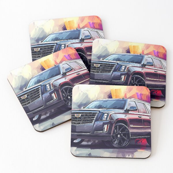 Item preview, "Grey Cadillac Escalade – Digital Pop Art Print" III designed and sold by AutoPopStudio.