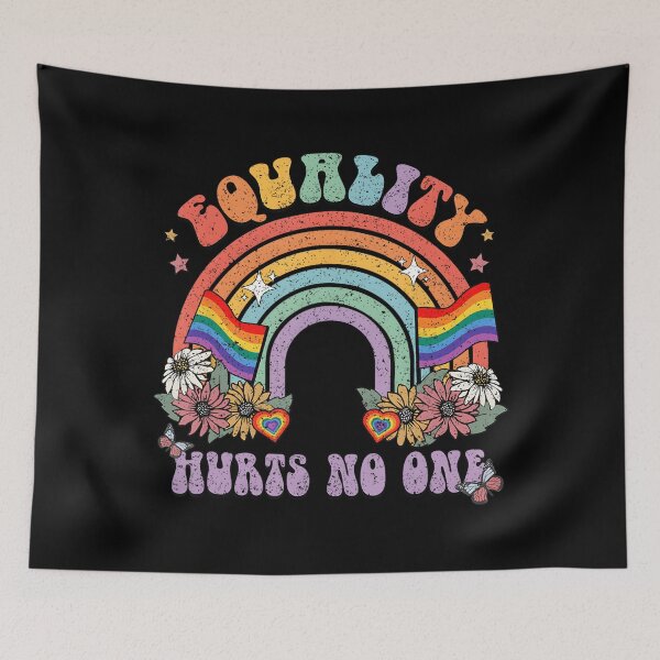 Item preview, Equality Hurts No One LGBT Rainbow Groovy LGBT Gay Les Pride designed and sold by Galactic-Sketch.