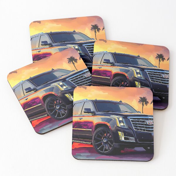 Item preview, "Grey Cadillac Escalade – Digital Pop Art Print" IV designed and sold by AutoPopStudio.