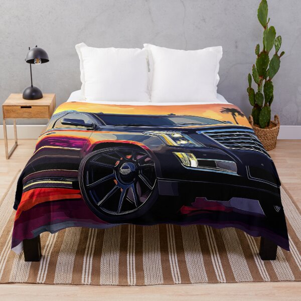 Item preview, "Grey Cadillac Escalade – Digital Pop Art Print" IV designed and sold by AutoPopStudio.