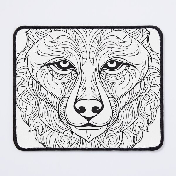 Item preview, Bear #8 Coloring Page Pattern designed and sold by DavidColoring.