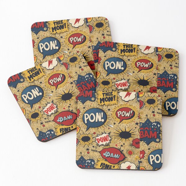 Item preview, Retro Comic Explosion - Vintage Pop Art Pattern with BAM! POW! Speech Bubbles designed and sold by WeirdlyWorn.