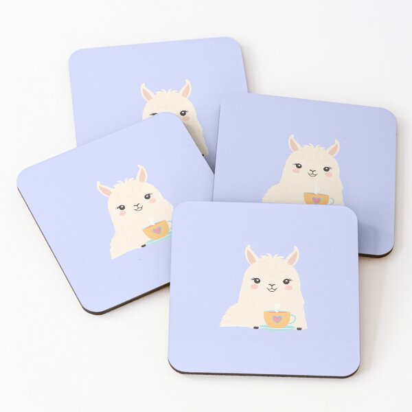 Item preview, Cute Little Llama having tea designed and sold by WoollenLlama.