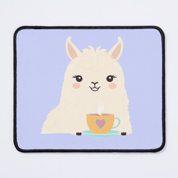 Item preview, Cute Little Llama having tea designed and sold by WoollenLlama.