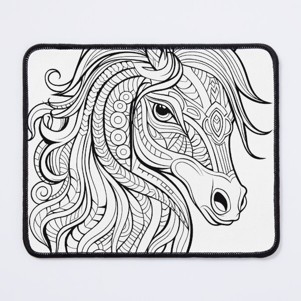 Item preview, Horse #2 Coloring Page Pattern designed and sold by DavidColoring.