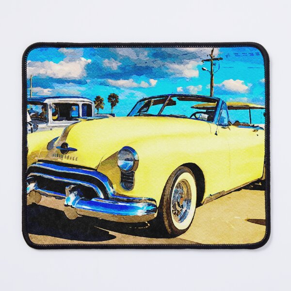 Item preview, Watercolor of a classic yellow 1949 Oldsmobile 98 Futuramic Convertible designed and sold by GestaltImagery.