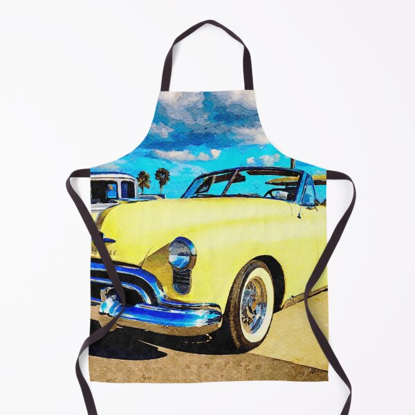 Item preview, Watercolor of a classic yellow 1949 Oldsmobile 98 Futuramic Convertible designed and sold by GestaltImagery.
